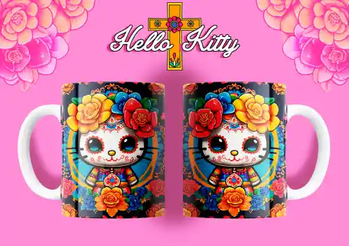 vectores plantilas HELLO KITTY,HALLOWEEN,DÍA DE MUERTOS,FESTEJO,